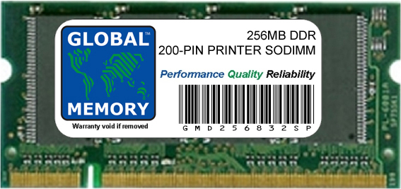 256MB DDR 200-PIN SODIMM MEMORY RAM FOR PRINTERS (EP-XDP256 , ICPVRTX-ADD , Q2631A , Q7558A , 001491MIU)